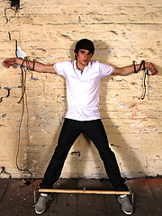 Twink bondaged and sucked