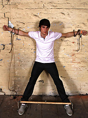 Twink bondaged and sucked