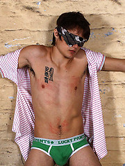 Twink bondaged and sucked