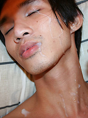 Straight asian boys facial bukakke