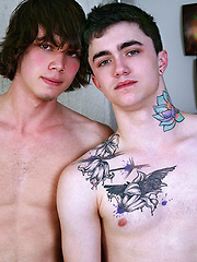 Two young gay boys stars Justin LeBeau and Jake Bass fuck session