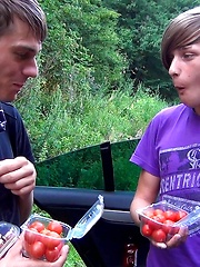 Emo boy ass tasting tomatoes