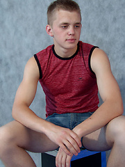 Cute, horny twink Wolf beats his rock-hard willy so frantically he breaks a sweat in this solo. ...